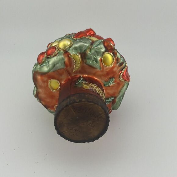 Susan Cherry 6.5" Glass Christmas Tree Ornament Glitter With Fruit Inscribed - Picture 7 of 10